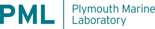 Plymouth Marine Laboratory logo, with the initials PML on the left and 'Plymouth Marine Laboratory' on the right in turquoise blue type